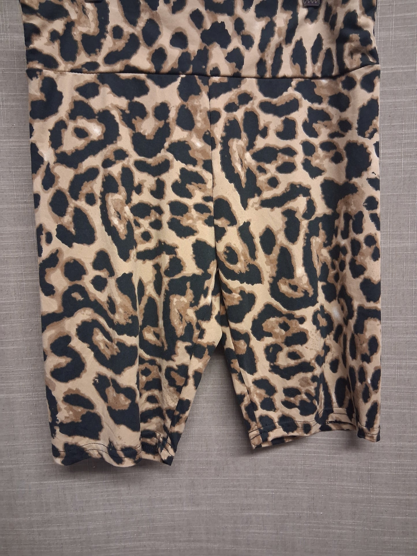 Shein Brown Beige Animal Print Cycle Legging Shorts Age 14 Years