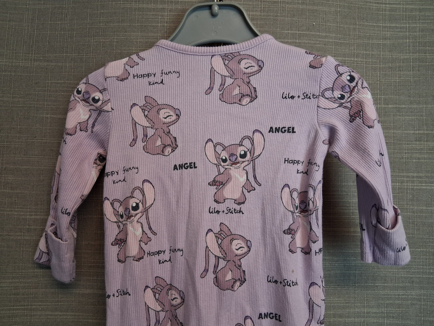 Disney Stitch Lilac Sleepsuit Age Tiny Baby
