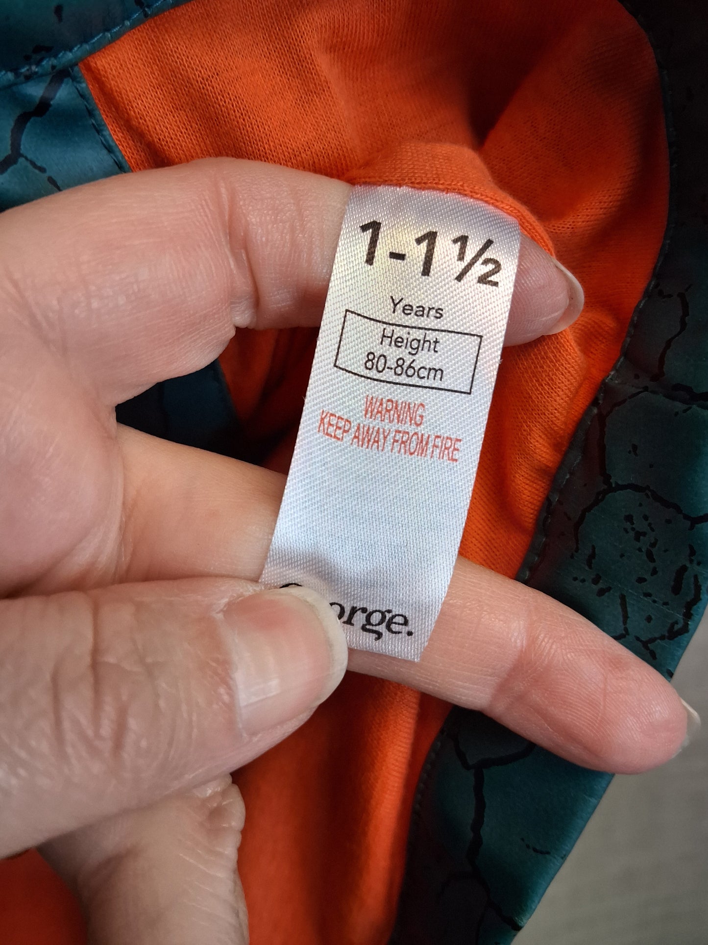 George Boys Dinosaur Raincoat Age 12-18 Months Green New