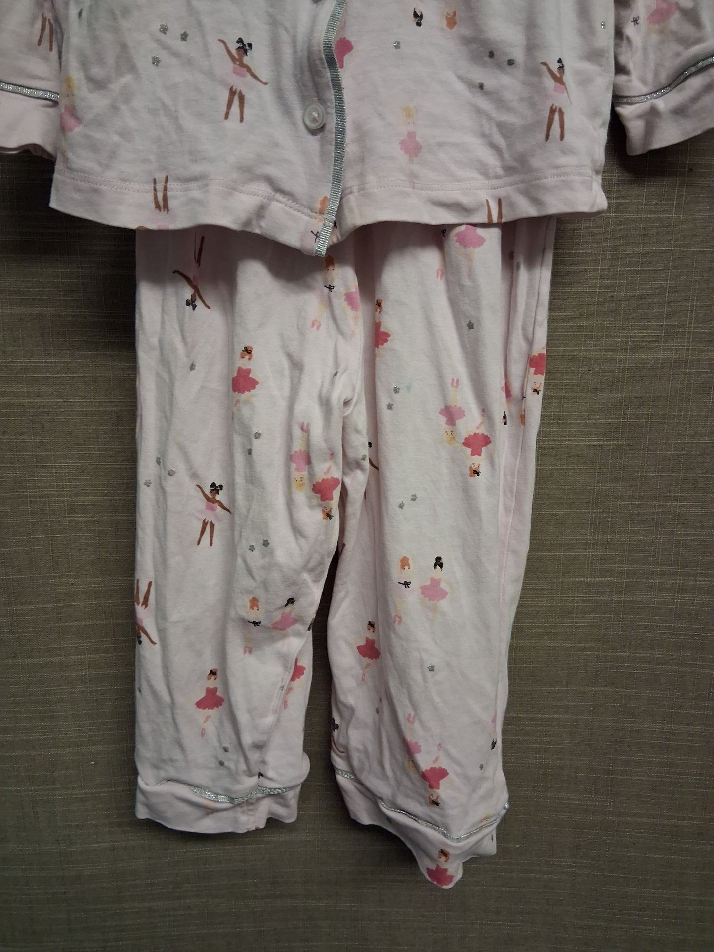 Matalan Girls Pyjamas PJs Set Pale Pink Ballerina Print Age 12-18 Months