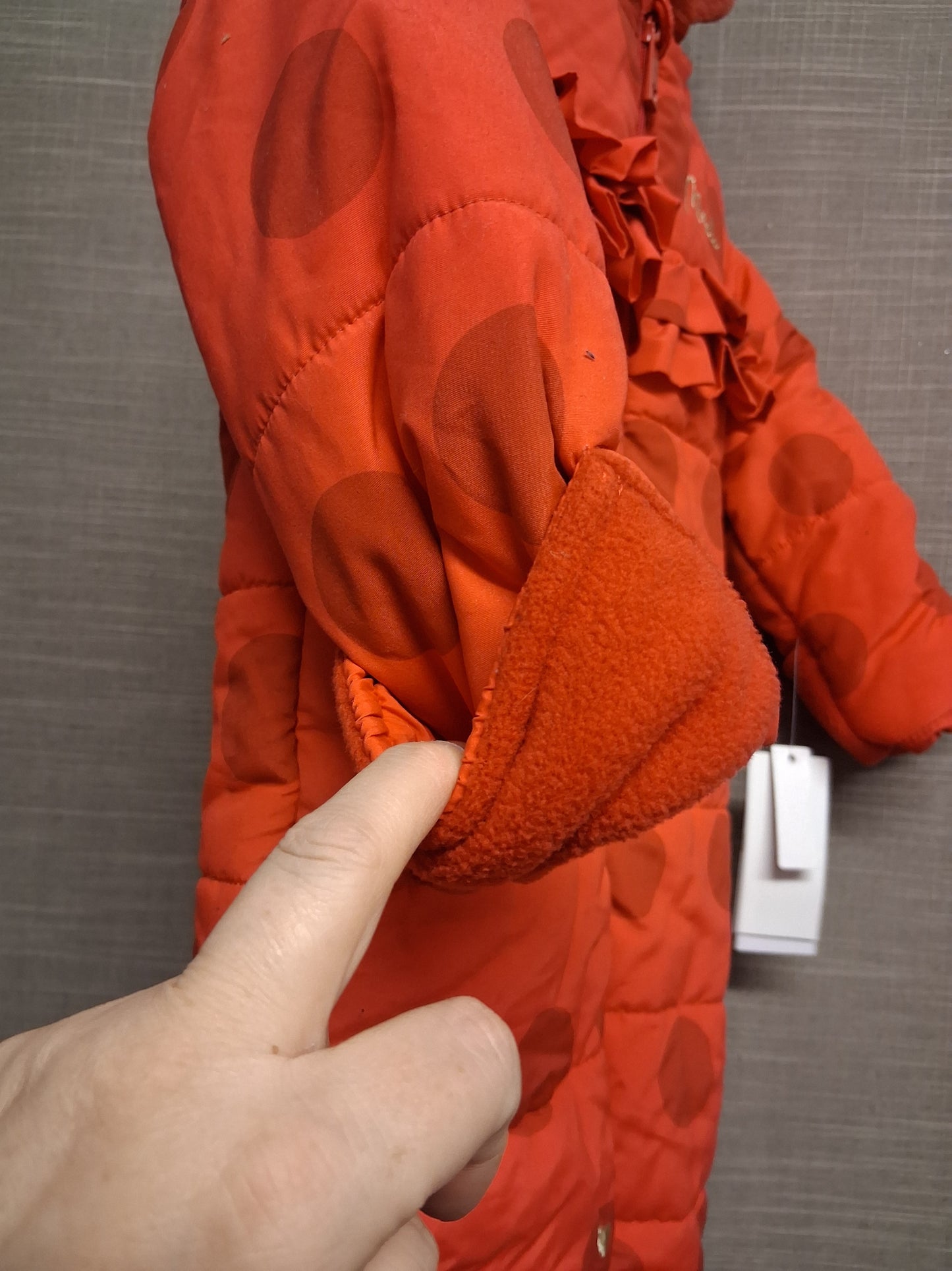 George Disney Minnie Mouse Padded Snowsuit Red Age 12-18 Months New