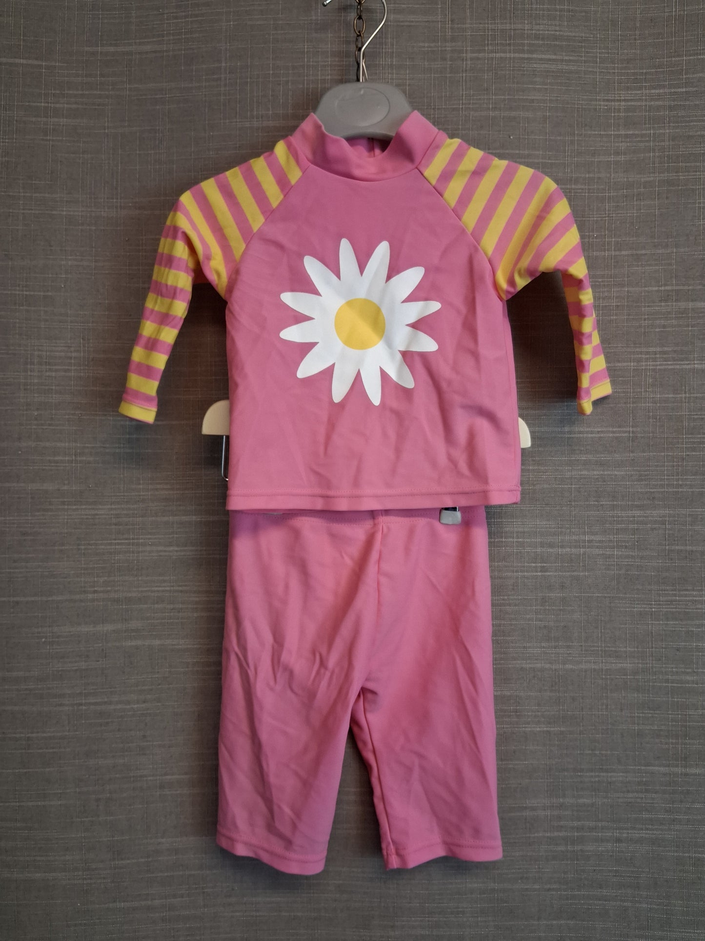 Nutmeg Girls 2 Piece UV Swimsuit Set Pink Age 3-6 Months