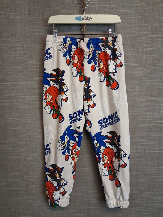 H&M Boys Sonic the Hedgehog Joggers Cream Age 4-5 Years