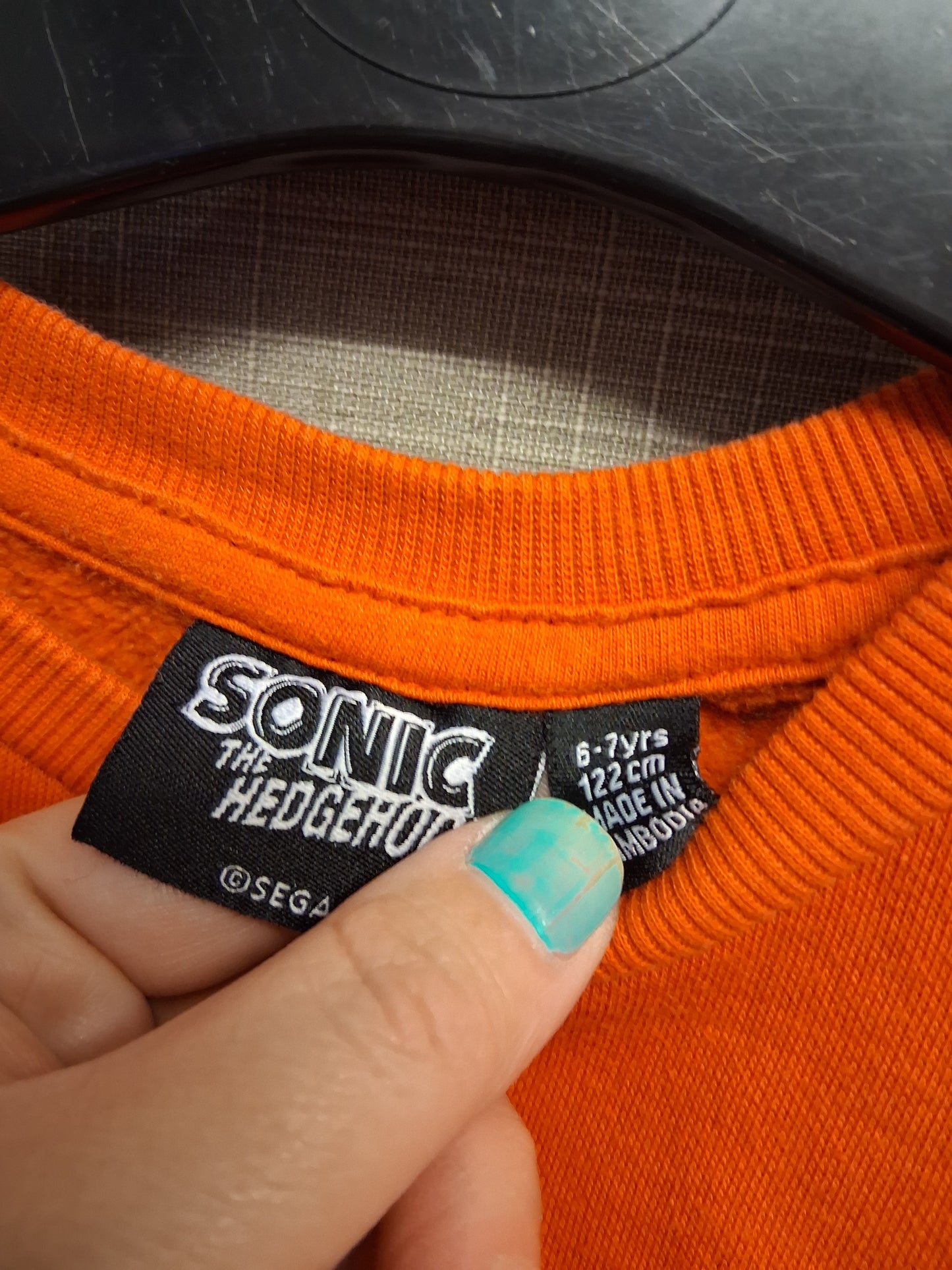 Primark Sonic The Hedgehog Sweater Orange Age 6-7 Years