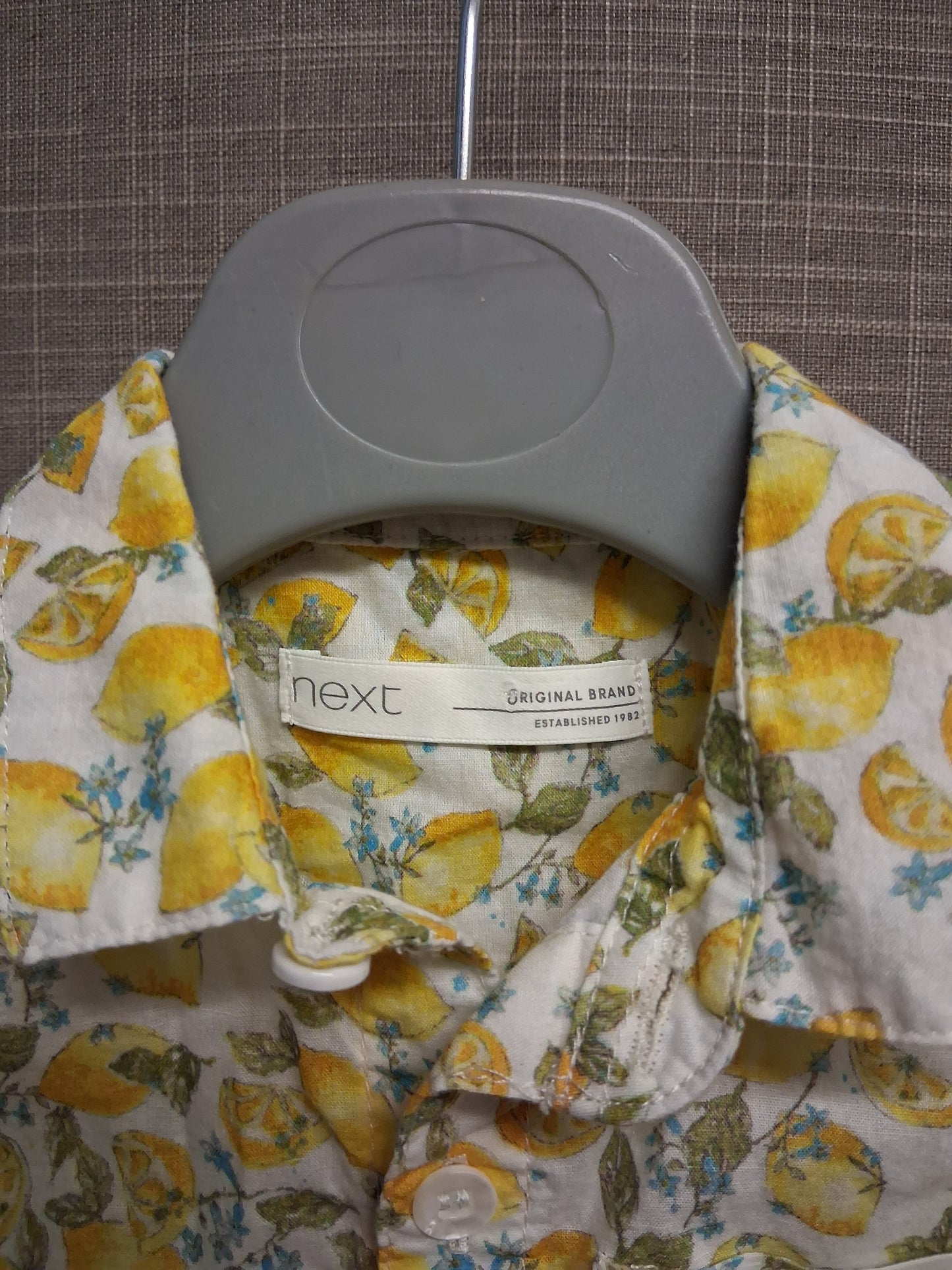 Next Girls Lemon Pattern Blouse Long Sleeve Age 3-6 Months