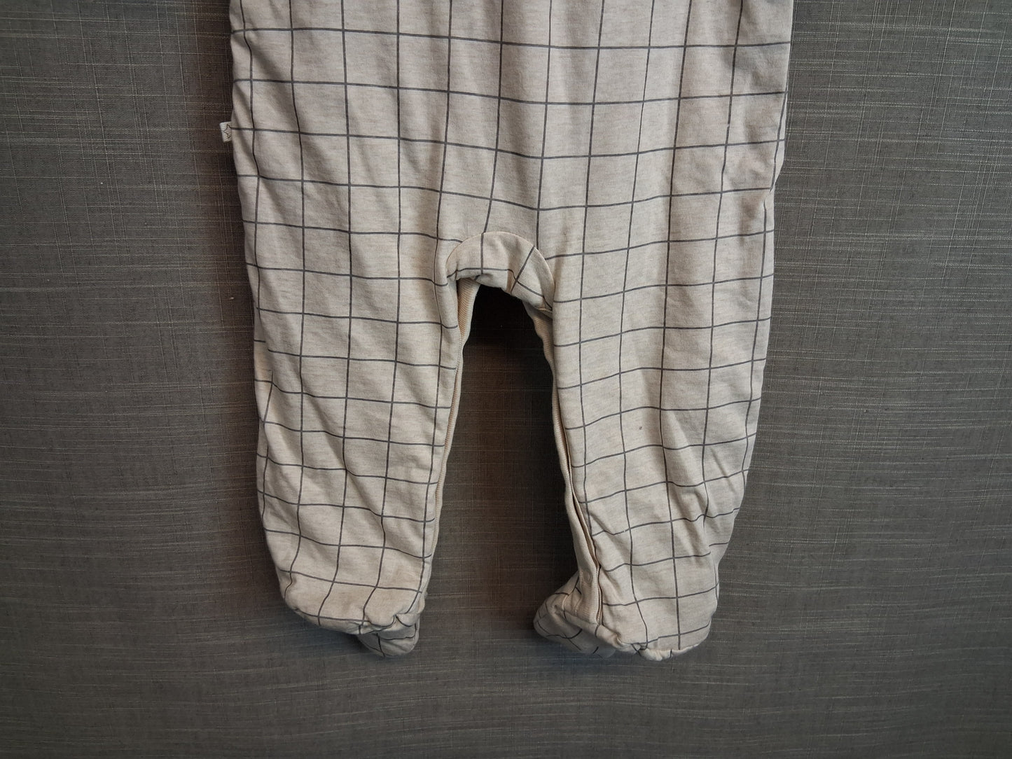 Next Boys Padded Sleepsuit Romper Cream Check Age 12-18 Months New
