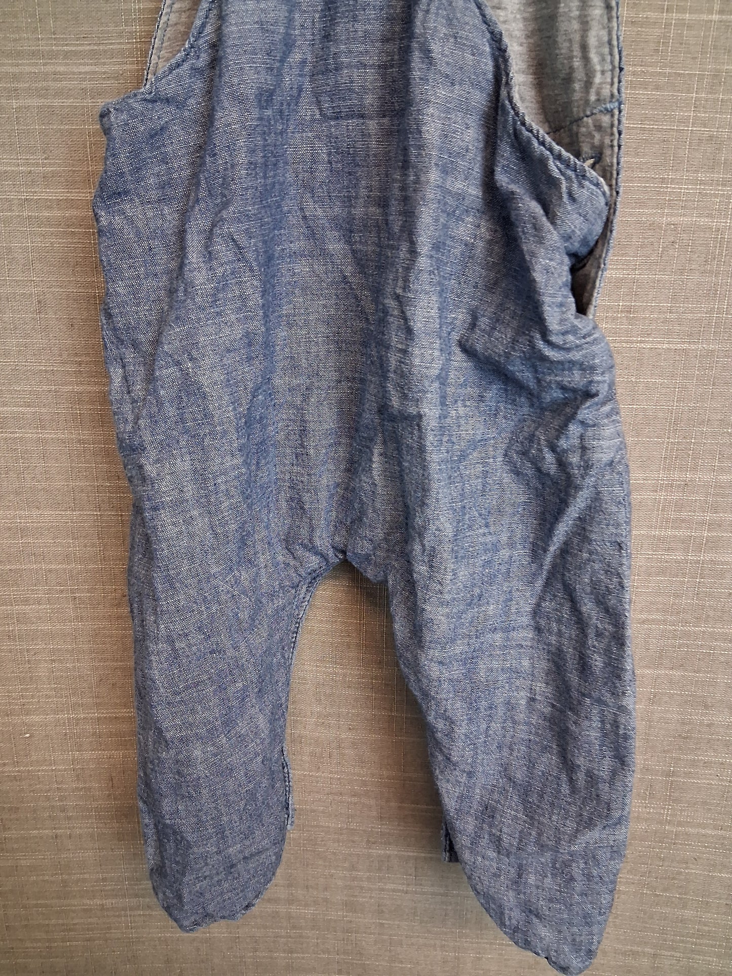 Nutmeg Boys Denim Dungarees Blue Age 3-6 Months