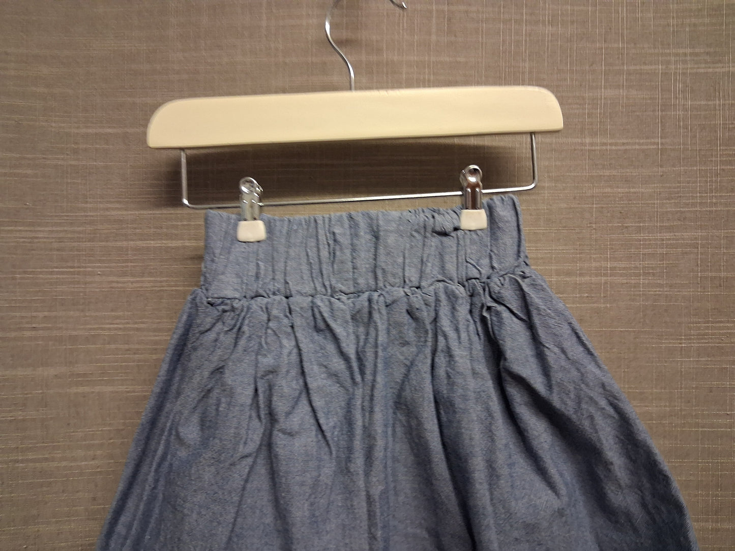 Lilly + Sid Blue Chambray Denim Skirt Lined Pockets Age 2-3 Years