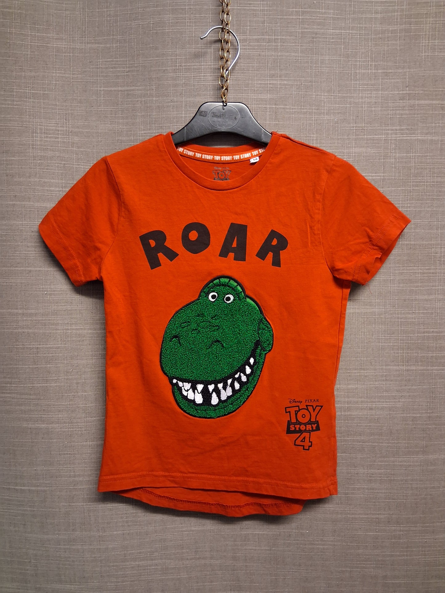 Toy Story Boys Rex Red Short Sleeve T-Shirt Age 5-6 Years