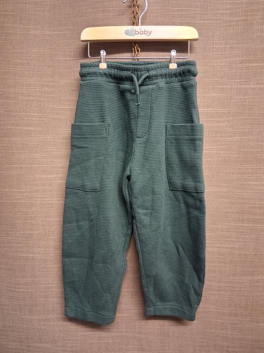 Marks and Spencer Green Jersey Cargo Joggers Age 3-4 Years New