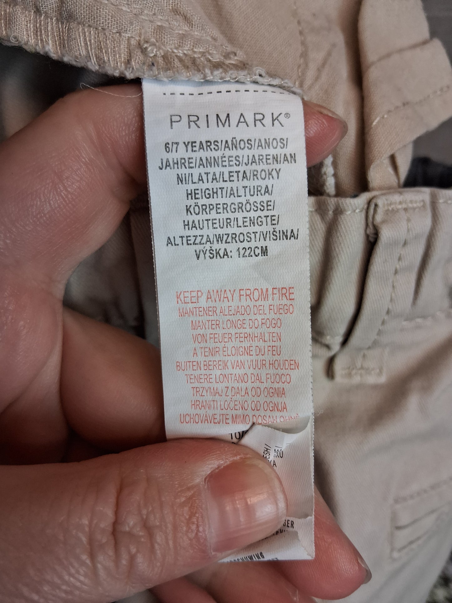 Primark Boys Beige Chino Shorts Age 6-7 Years