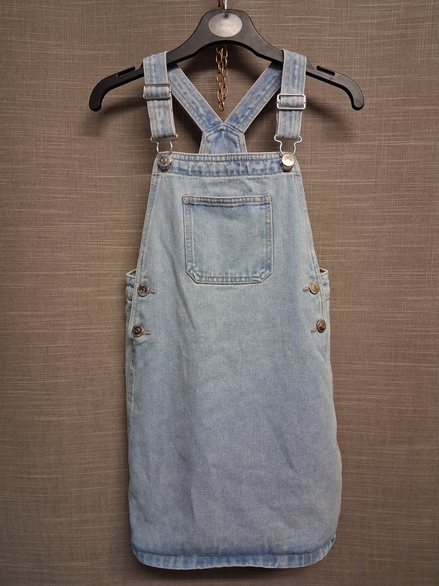 Matalan Girls Light Blue Denim Pinafore Dress Age 8 Years