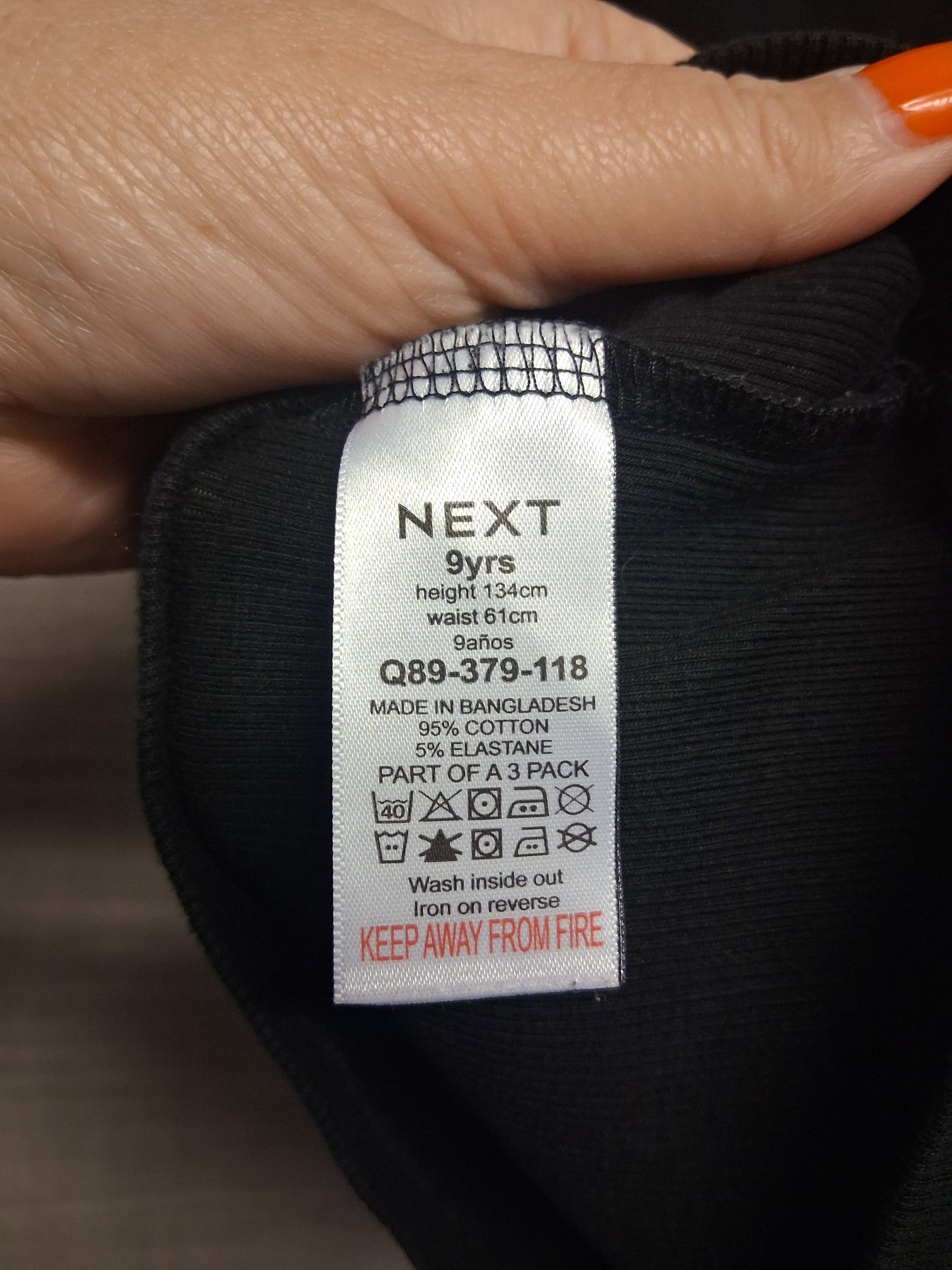 Next Black Ribbed Vest Tank Top Age 9 Years