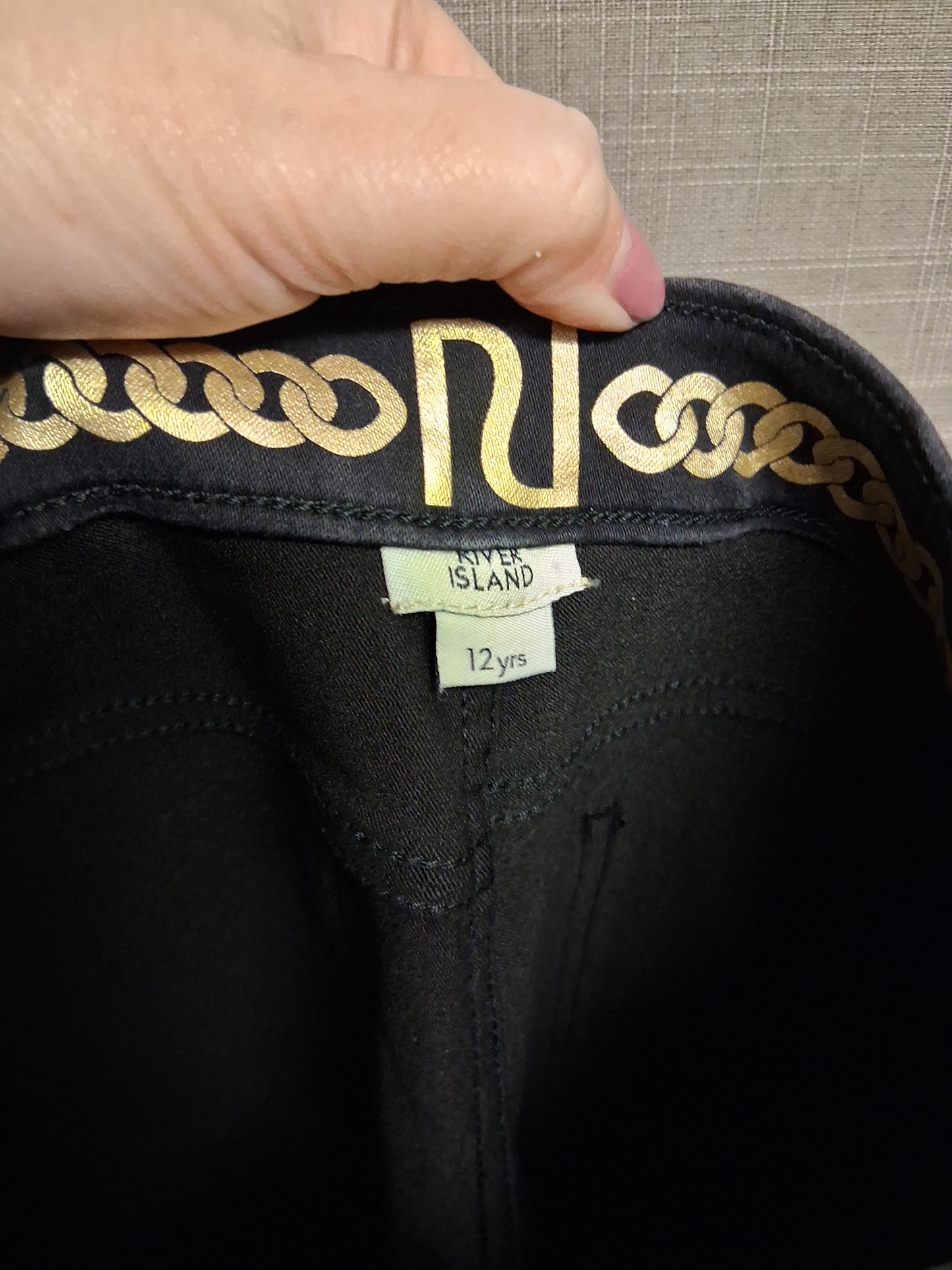 River Island Black Skinny Denim Jeans Age 12 Years