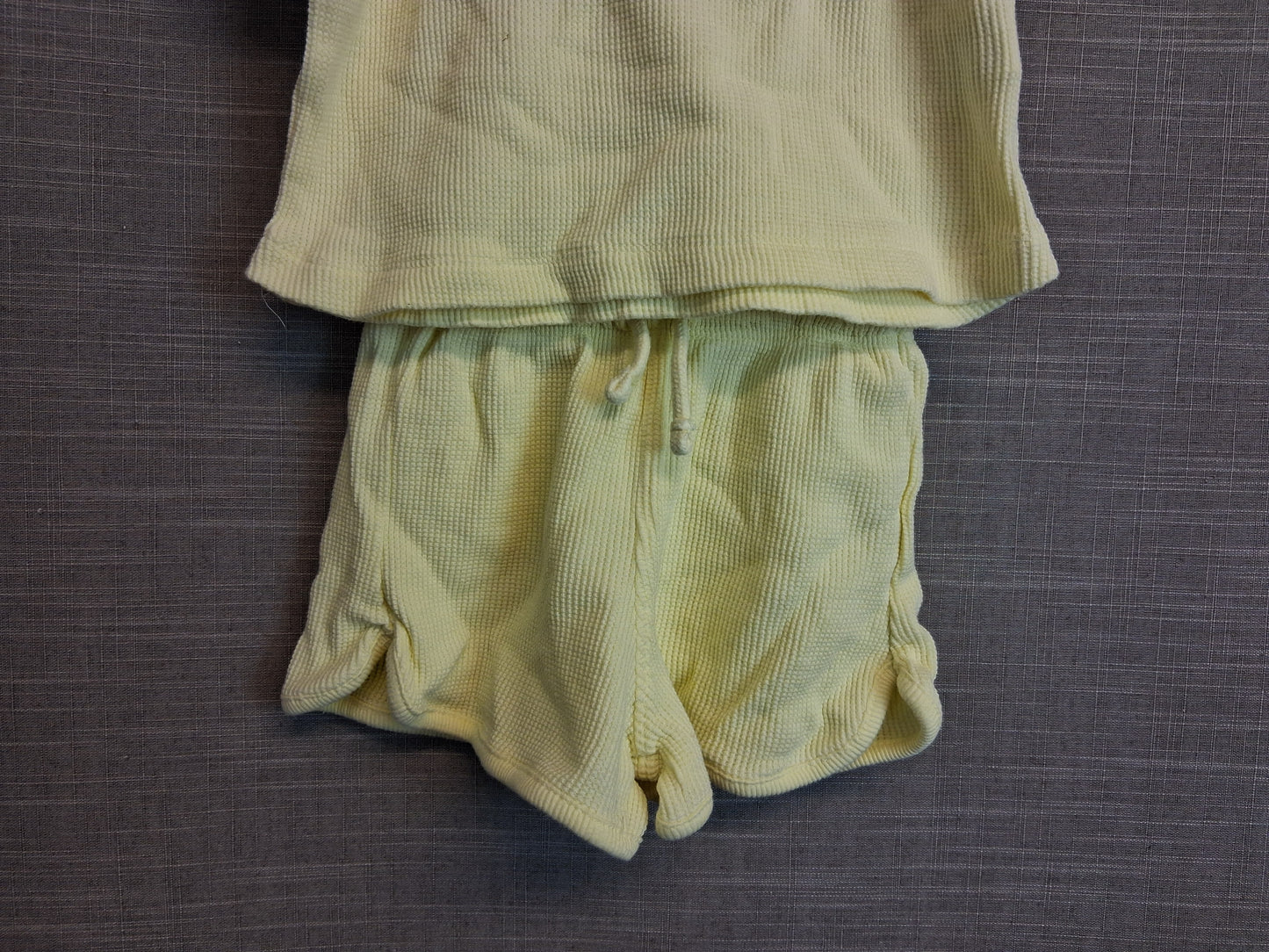 Zara Girls Yellow 2 Piece Set Outfit T-Shirt & Shorts Age 2-3 Years