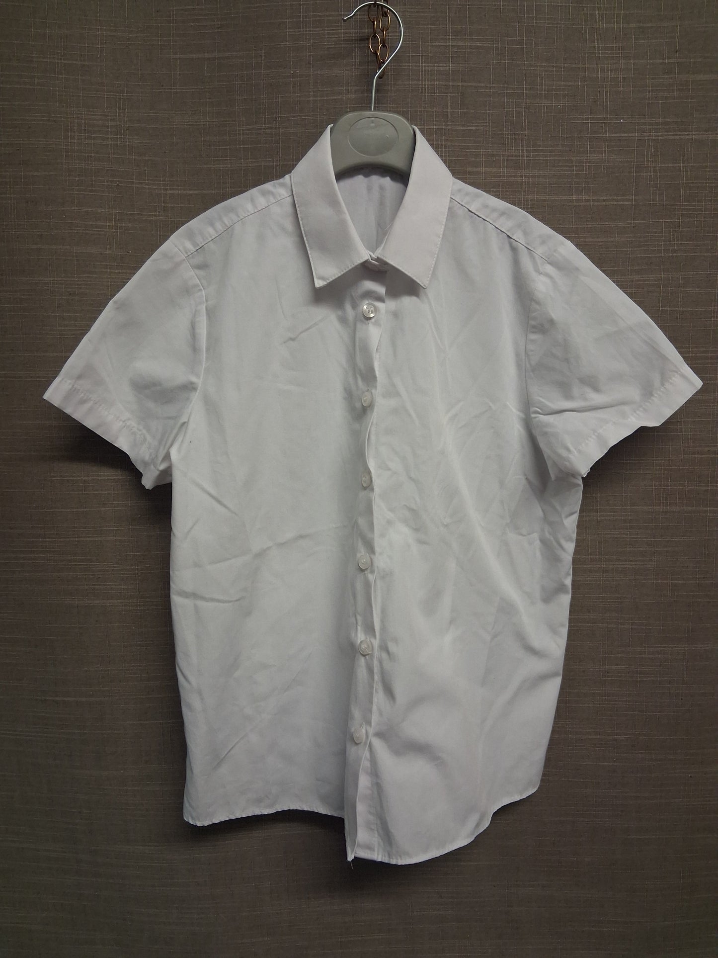George Girls White Short Sleeve School Shirt Blouse Age 9-10 Years