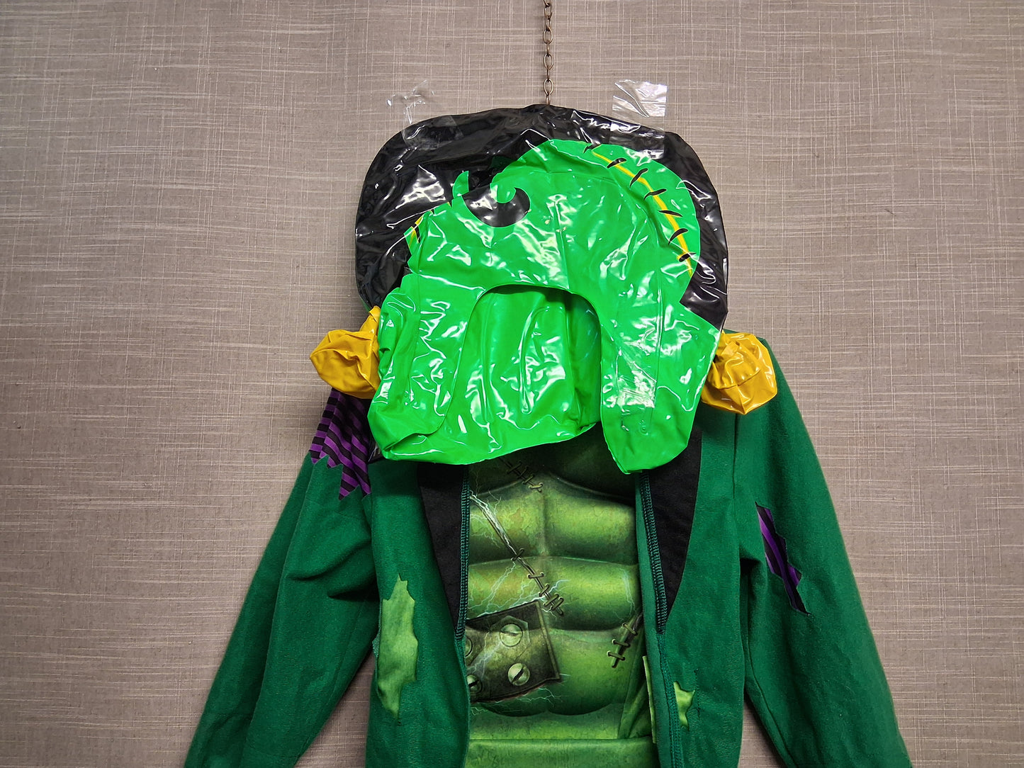 George Halloween Frankenstein Fancy Dress Outfit Inflatable Head Piece Age 3-4 Years
