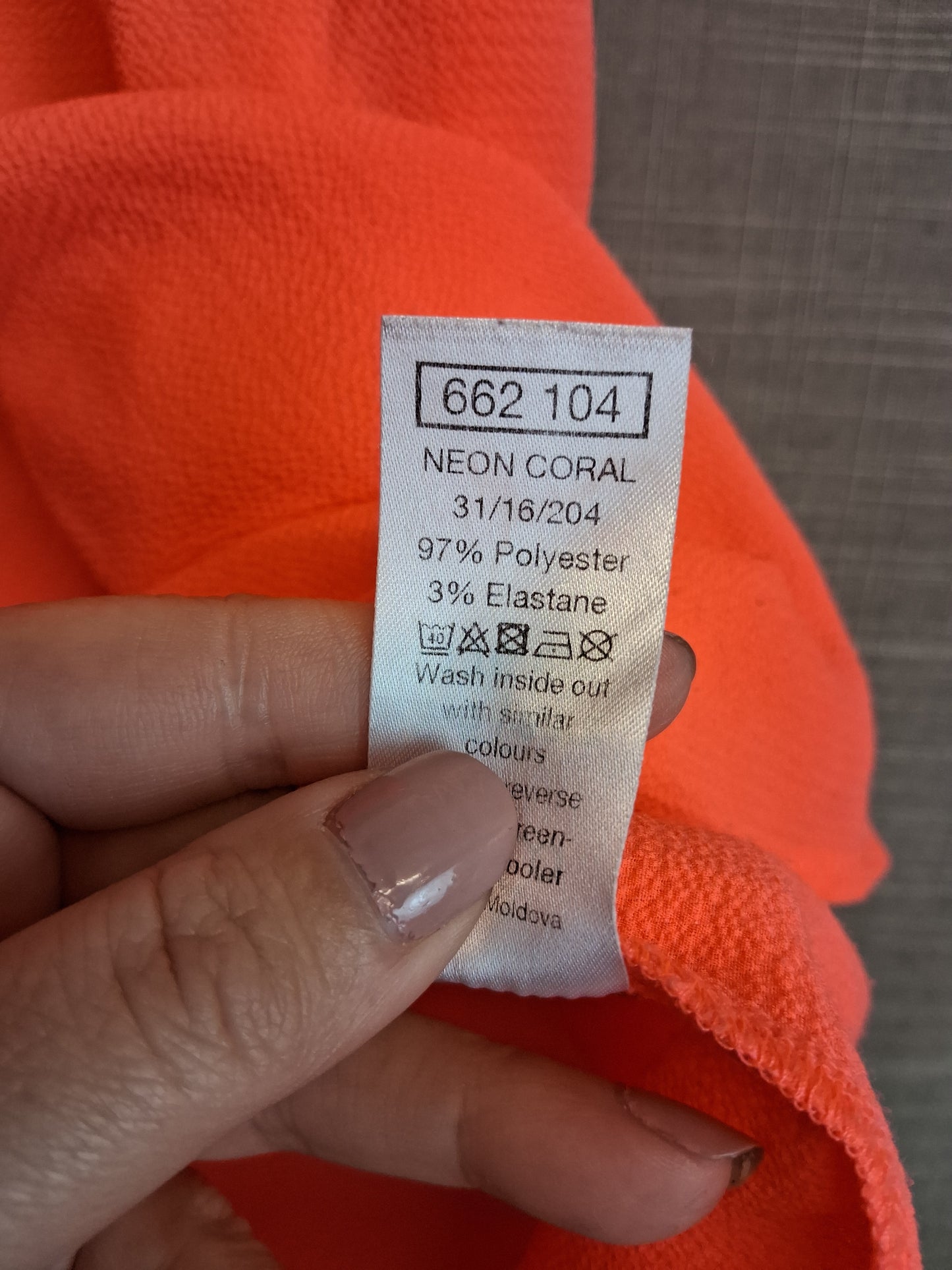 M&Co Neon Orange Short Sleeve Dress Age 5-6 Years
