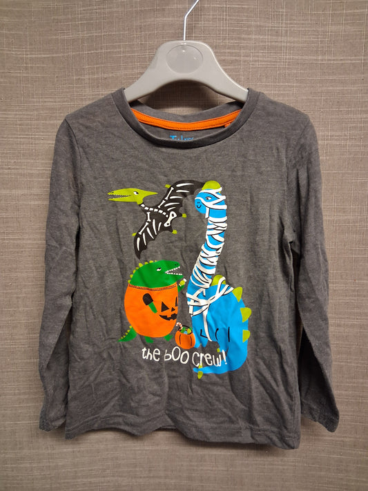 TU Boys Halloween Dinosaur Long Sleeve Grey T-Shirt Age 2-3 Years
