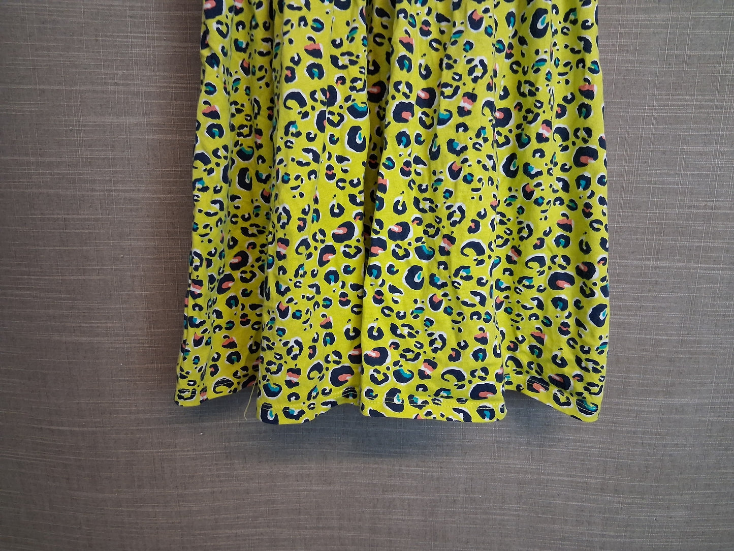 Olly & Molly Yellow Leopard Print Tunic Top Sleeveless Age 10-12 Years