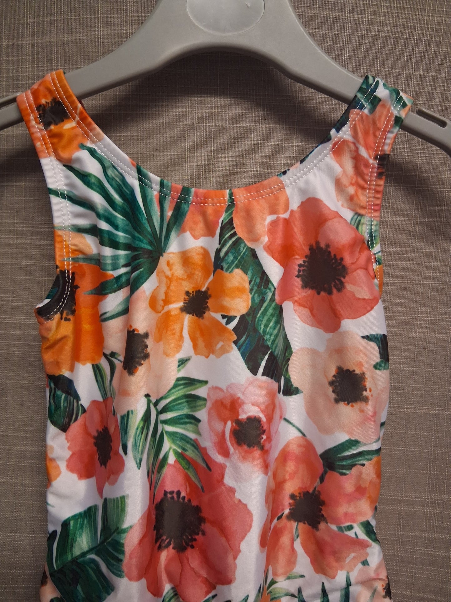 E-vie Angel Girls White Floral Swimsuit One Piece Age 3-4 Years
