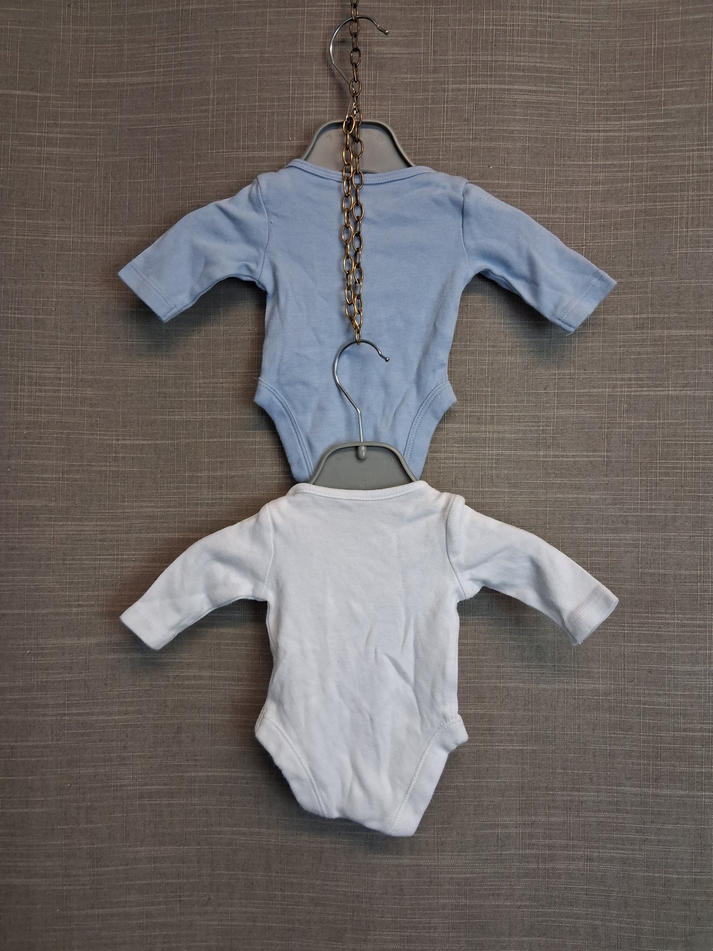 F&F Boys Long Sleeve Bodysuits X2 Age Tiny Baby