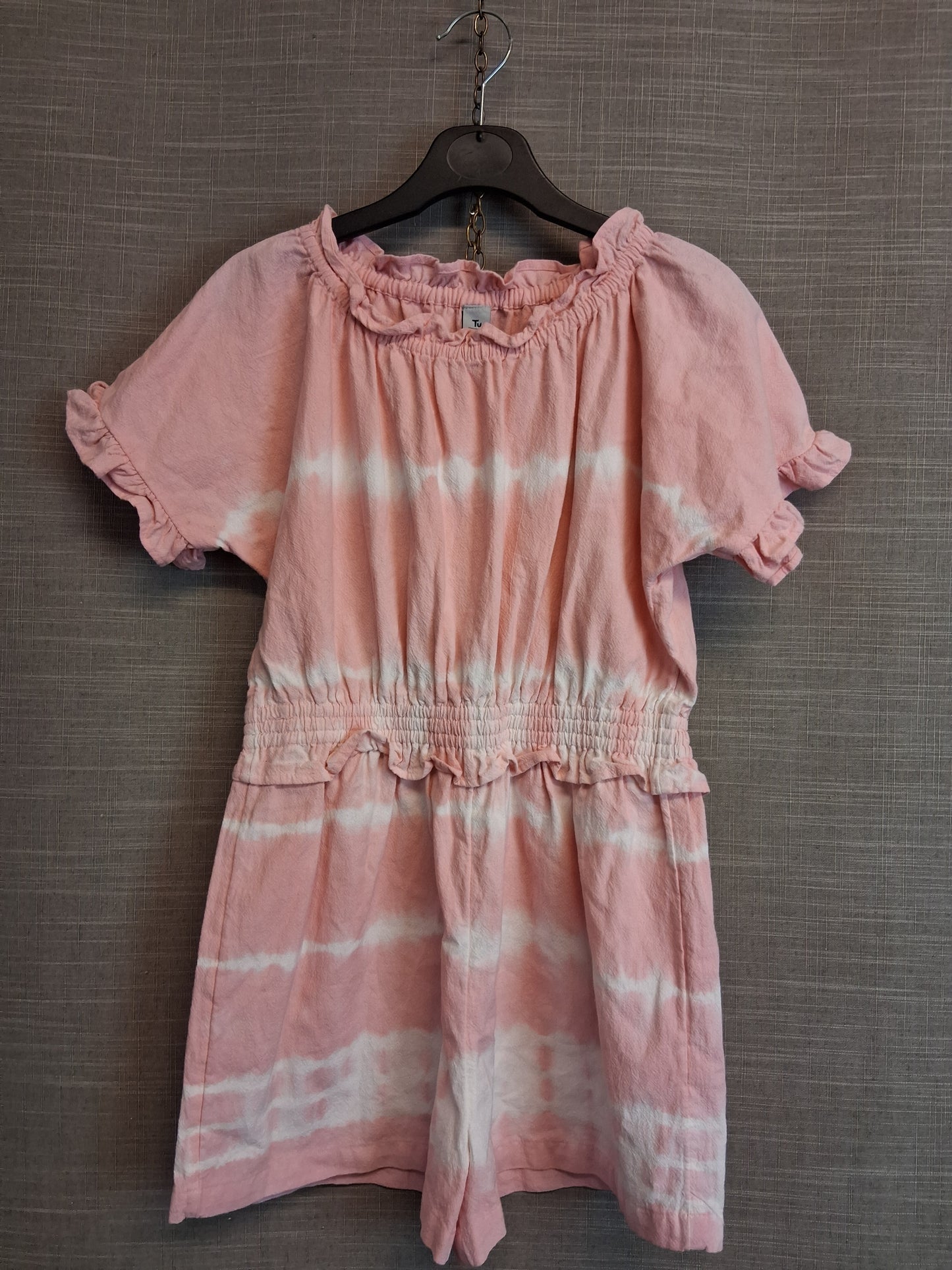 TU Girls Playsuit Pink Tie Dye Short Sleeve Age 9 Years