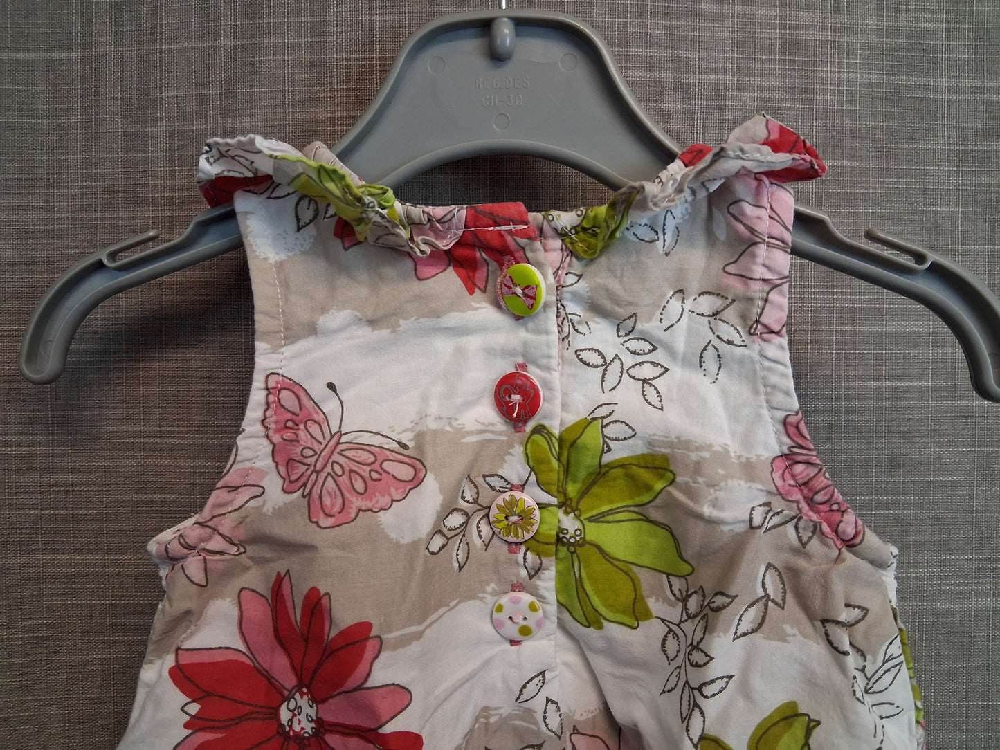 Next Girls Floral Multicolour Party Dress Sleeveless Button Back Age 0-3 Months