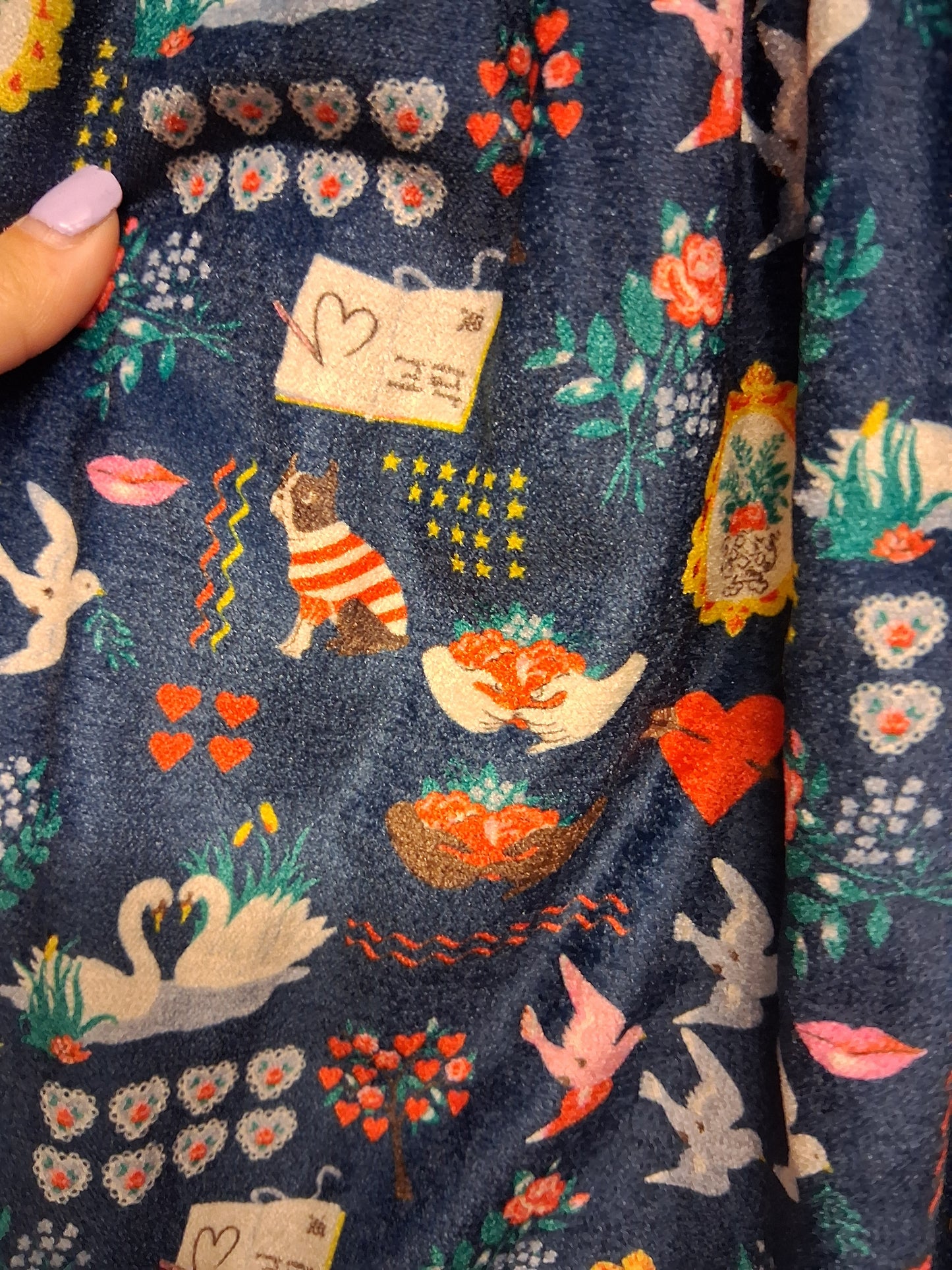 Cath Kids Cath Kidston Velour Long Sleeve Blue Dress Age 2-3 Years Peter Pan Collar Cute Print