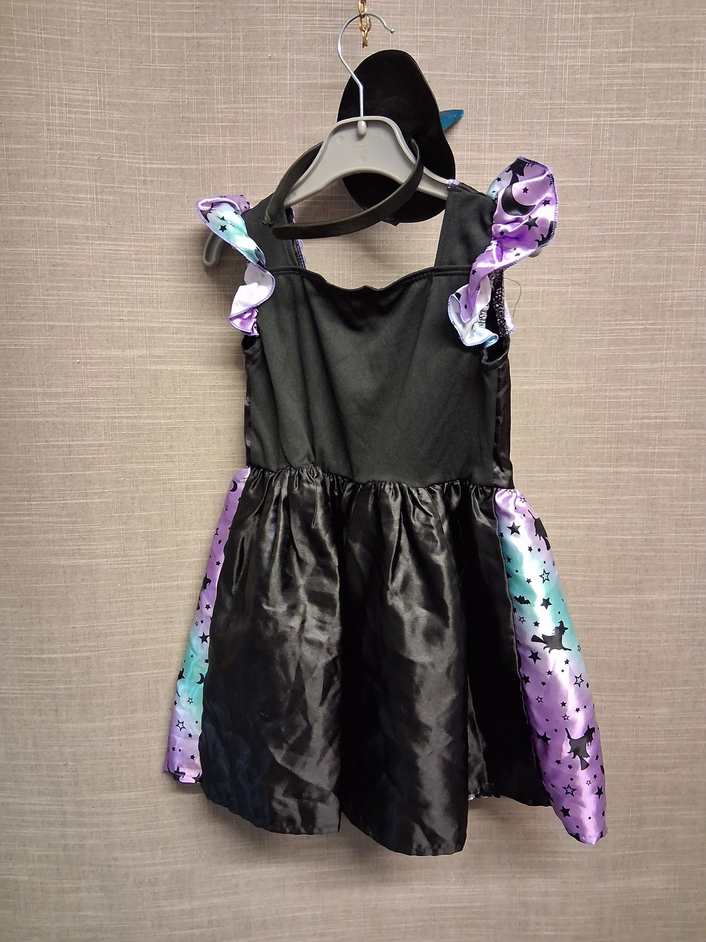 Morrisons Girls Halloween Witches Costume with Headband Age 3-4 Years