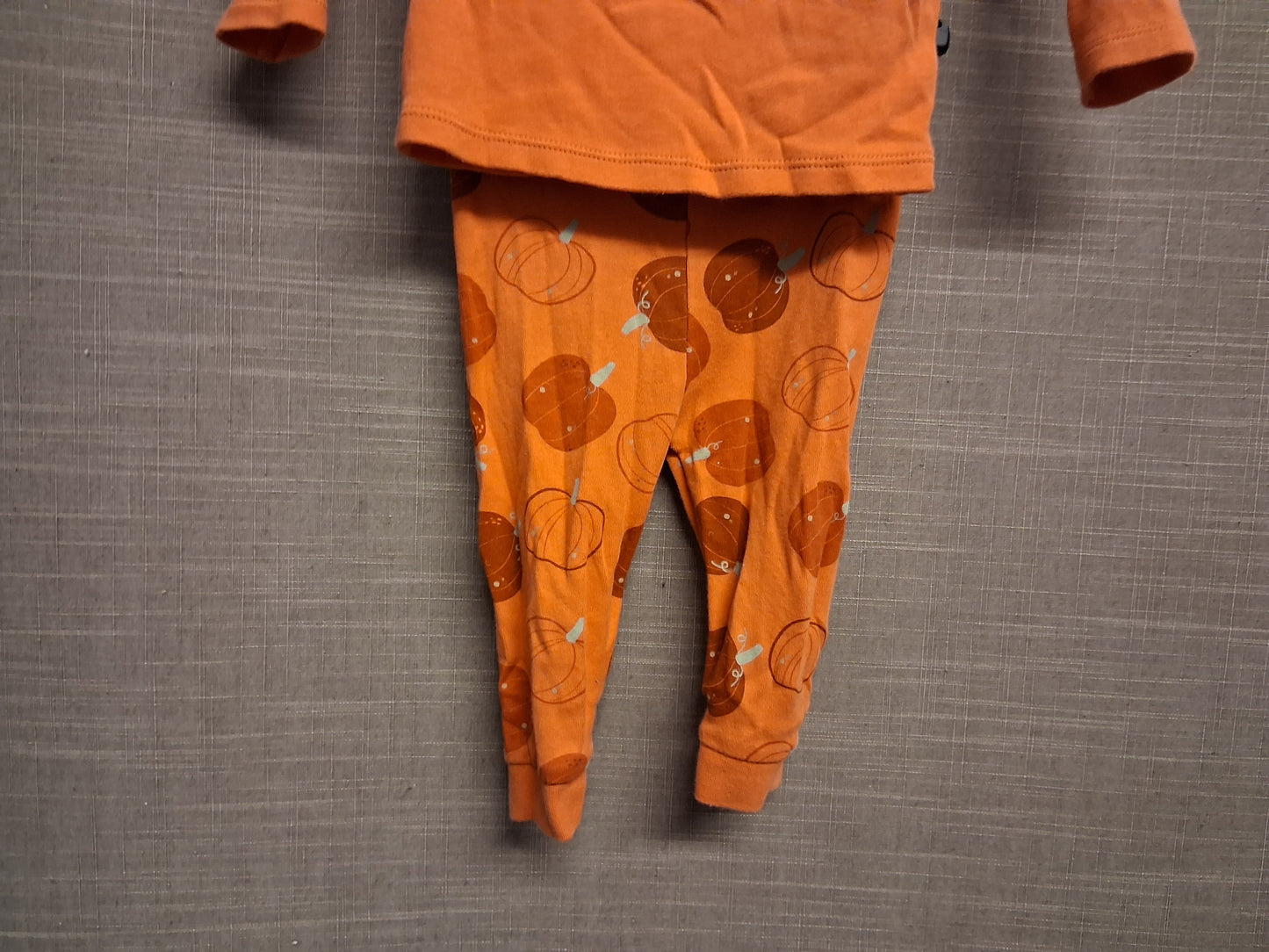 TU Boys Orange Halloween Theme Piece Pyjamas PJs Set Age 6-9 Months