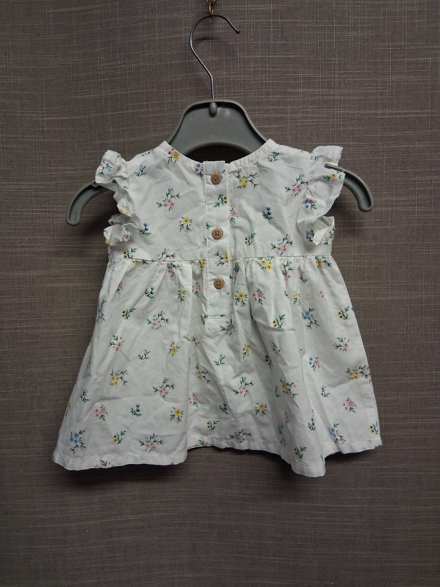 George Girls White Floral A Line Dress Age First Size