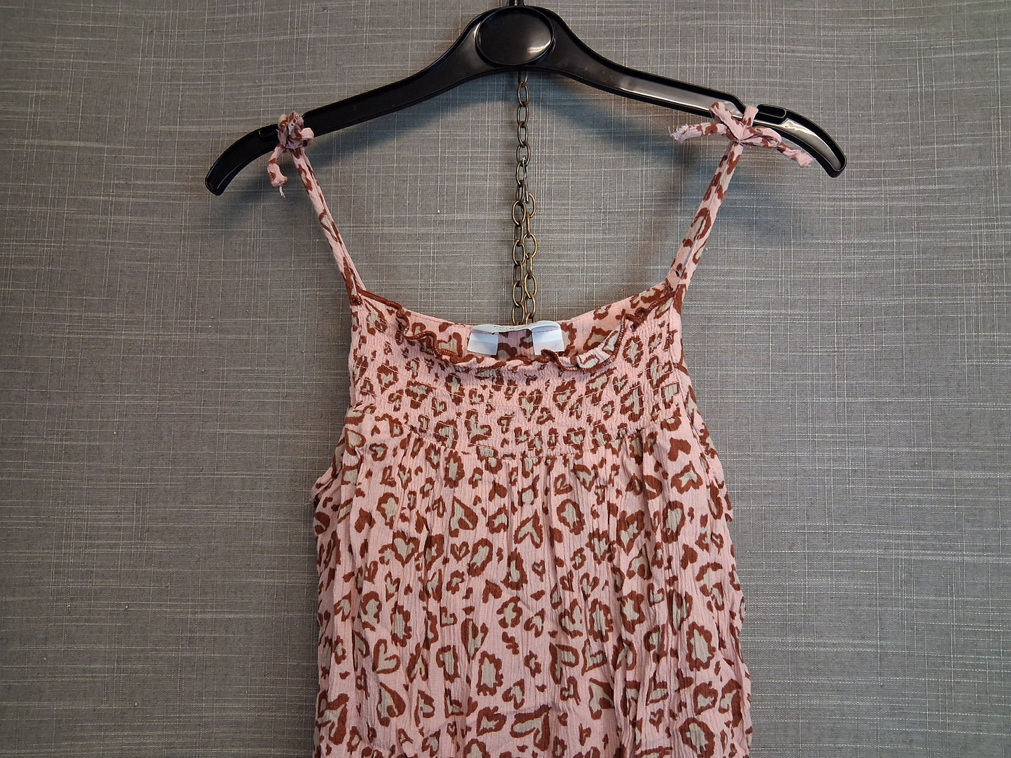 Primark Girls Pink Leopard Print Strappy Sundress Age 7-8 Years