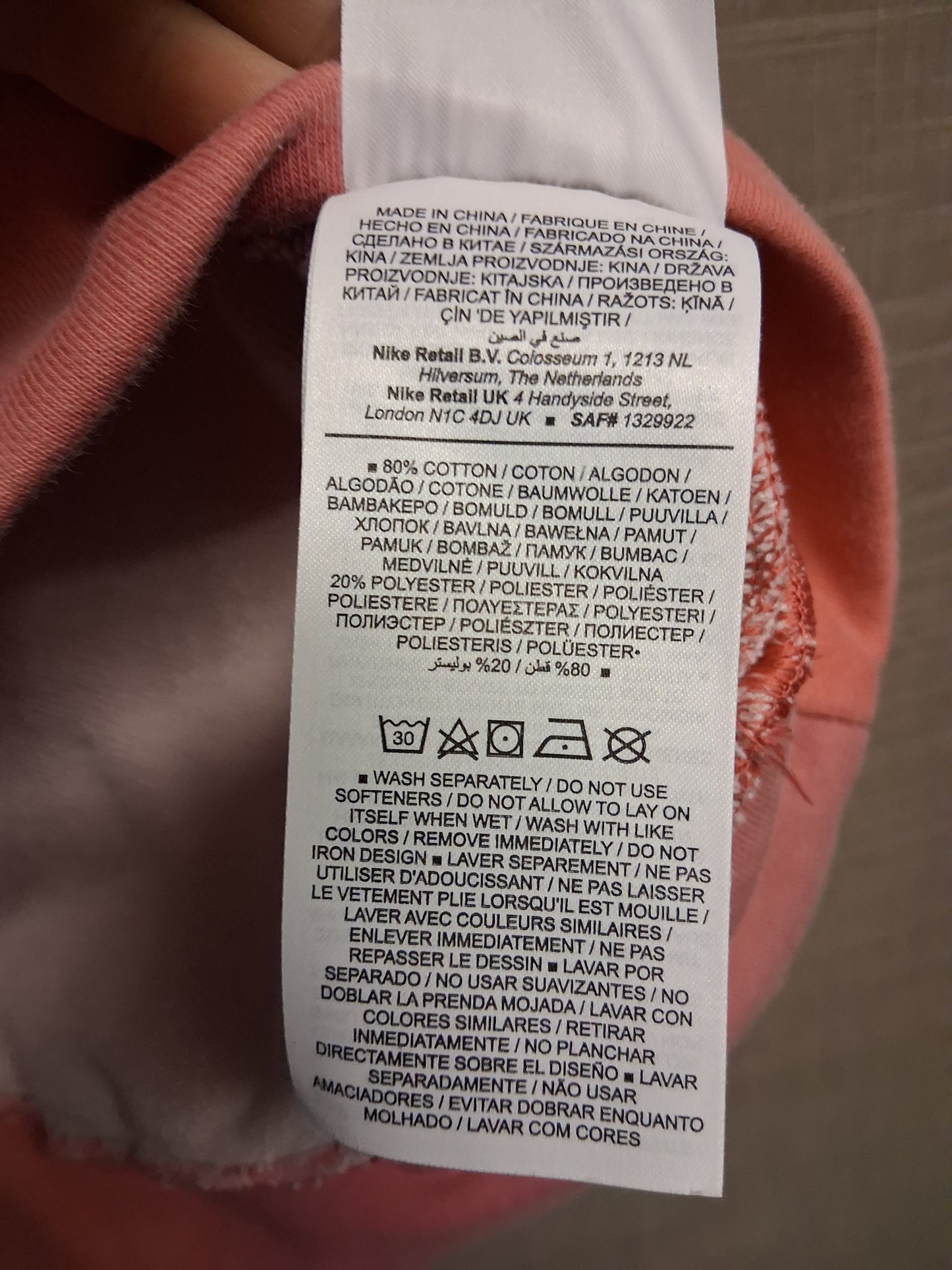 Nutmeg Pink Ombre Hoodie Sweater Age 9-11 Years