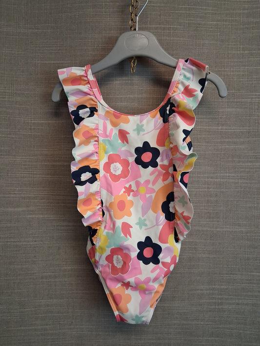 F&F Girls One Piece Swimsuit Age 4-5 Years Floral Multicolour