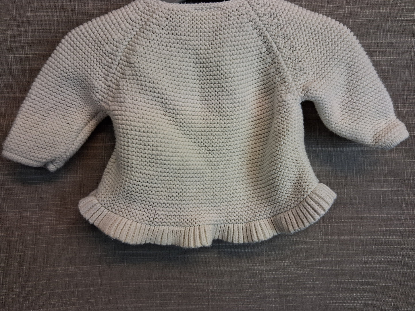 Next Girls White Knitted Cardigan Age 0-3 Months