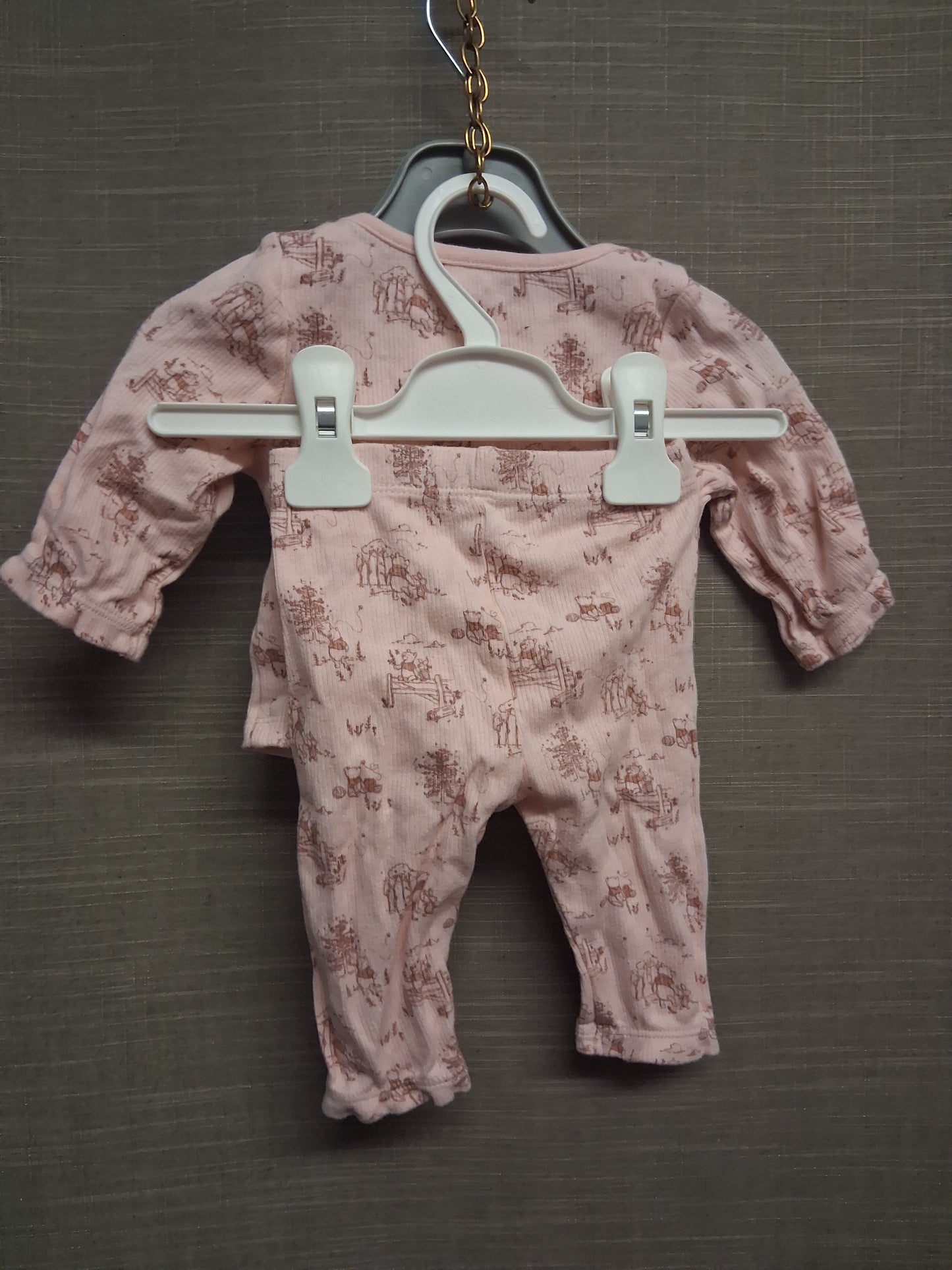 Disney Baby Girl Winnie the Pooh Pink 2 Piece Outfit Top & Trousers Age 0-3 Months