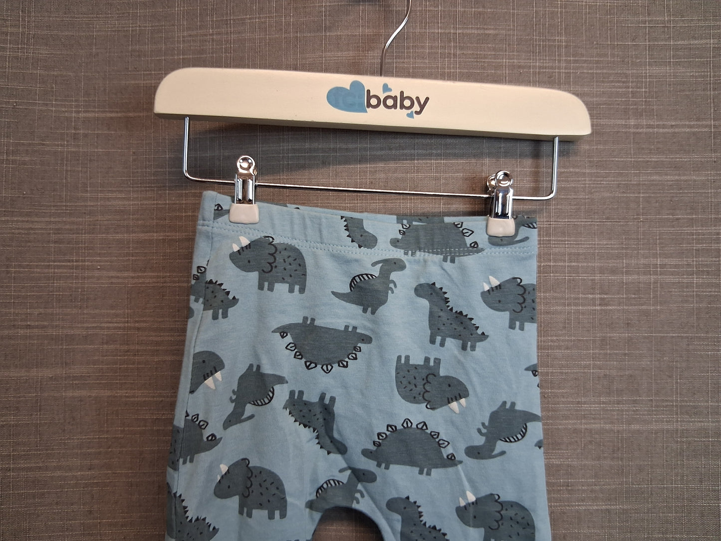 Matalan Boys Blue Jersey Dinosaur Joggers Age 0-3 Months