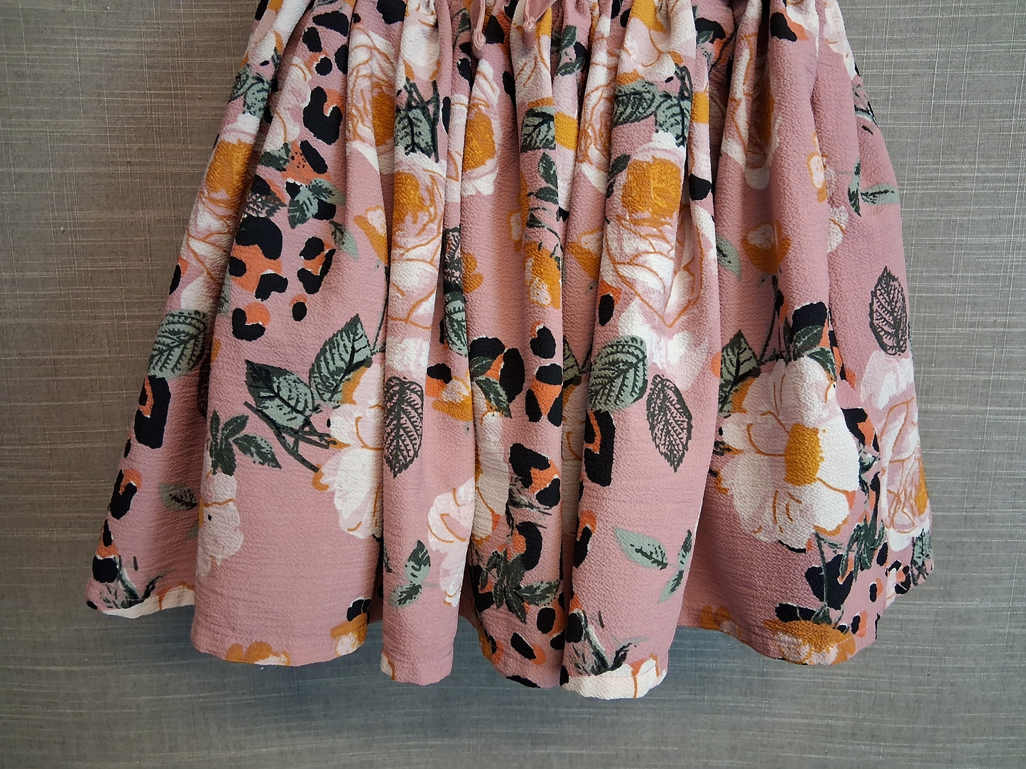 Angel & Rocket Pink Floral Skirt Age 7 Years Lined