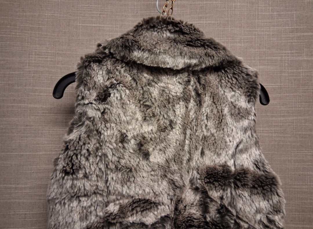 Marks and Spencer Brown Faux Fur Body Warmer Gilet Age 7-8 Years
