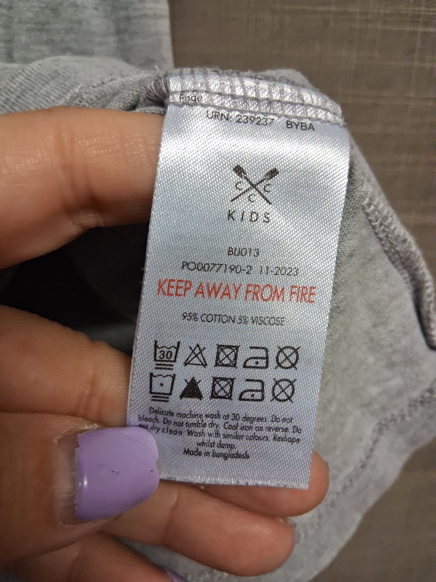 Crew Clothing Boys T-Shirt Short Sleeve Grey 100% Cotton Age 6-7 Years