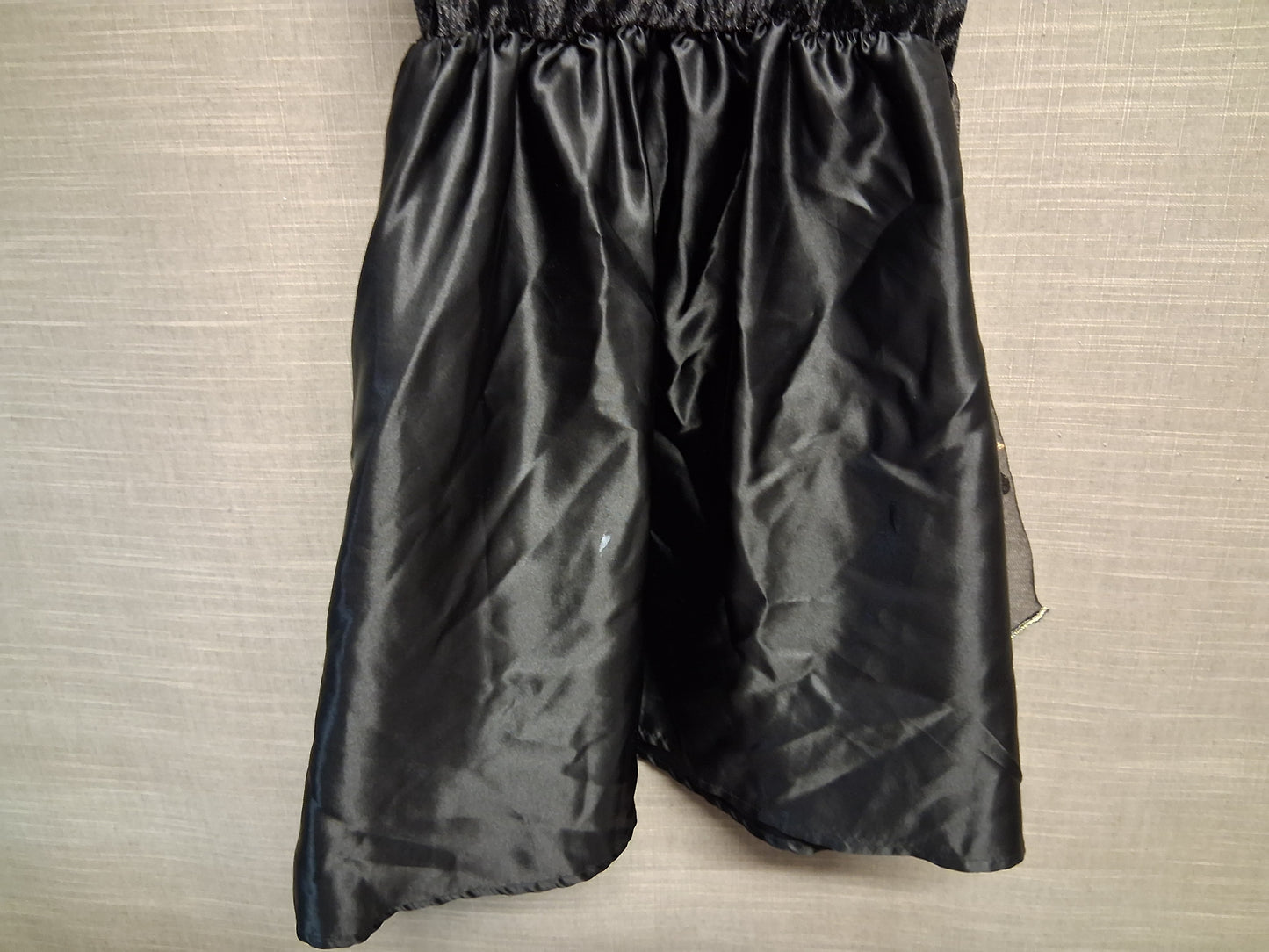 George Girls Halloween Witch Costume Black & Gold Age 7-8 Years