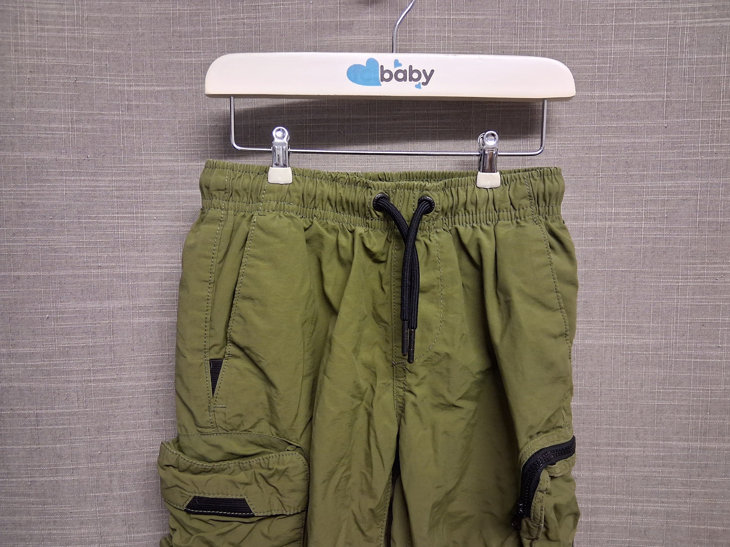 Next Boys Green Cargo Trousers Lined Age 3 Years