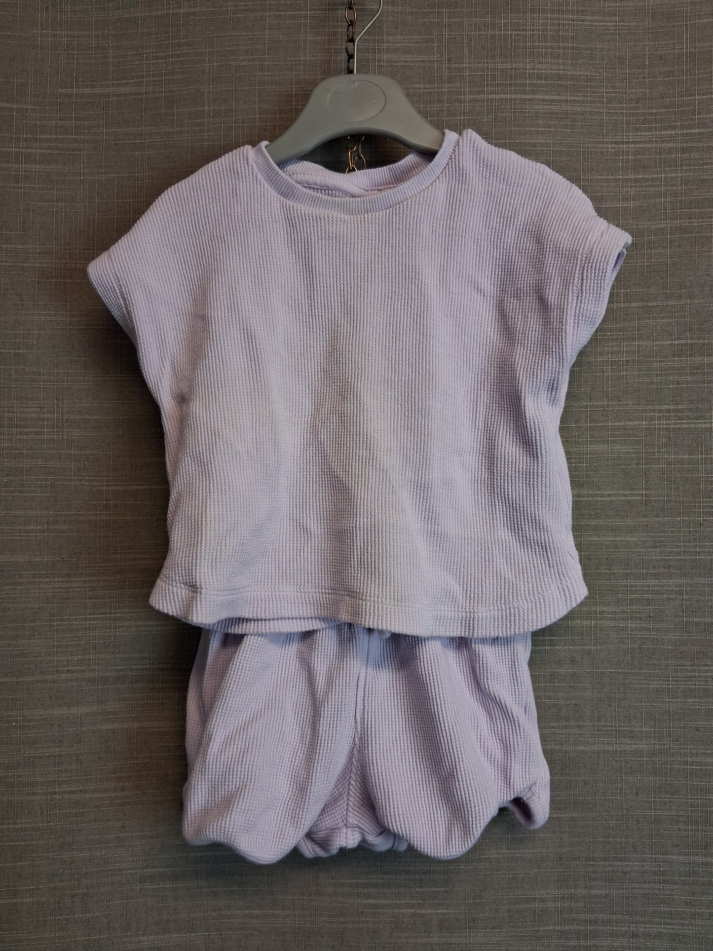 Zara Girls 2 Piece Outfit Lilac T-Shirt & Shorts Age 2-3 Years