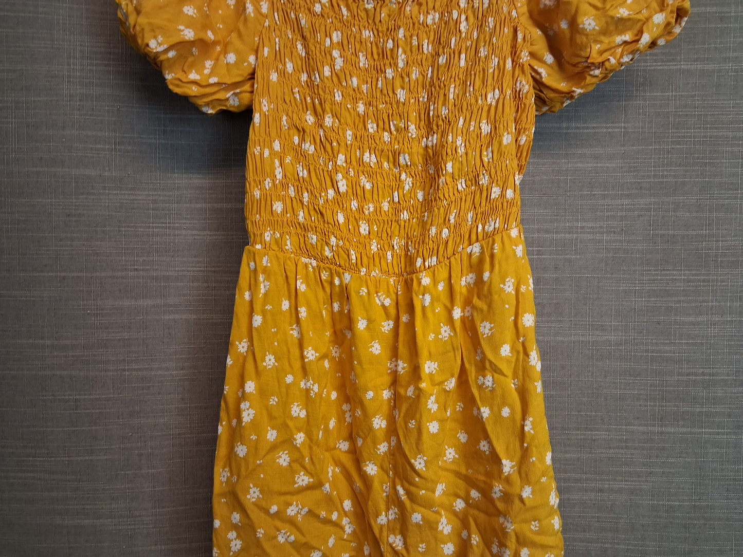 Matalan Yellow Floral Off the Shoulder Playsuit 10 Years