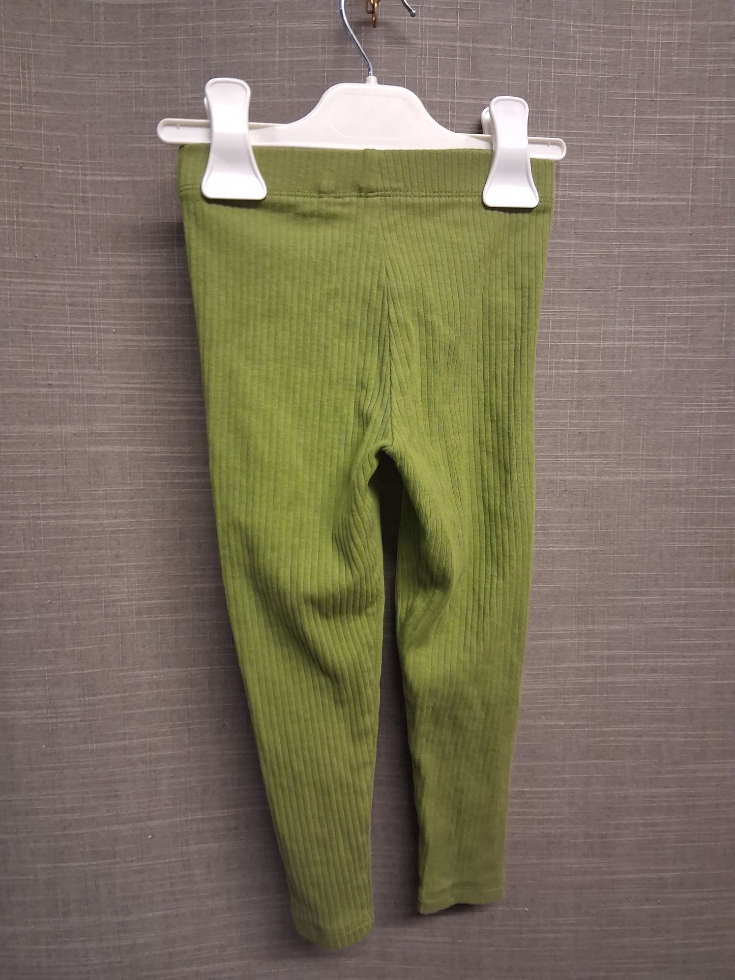 Next Leggings Green Ribbed Stretch Age 2-3 Years