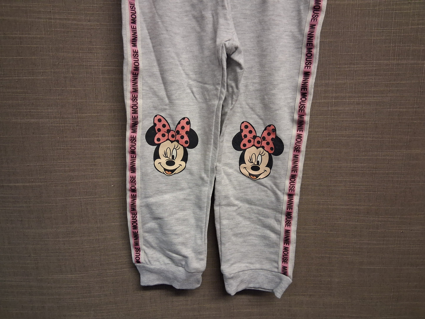 Disney Baby Minnie Mouse Girls Grey Jersey Joggers Age 2-3 Years New