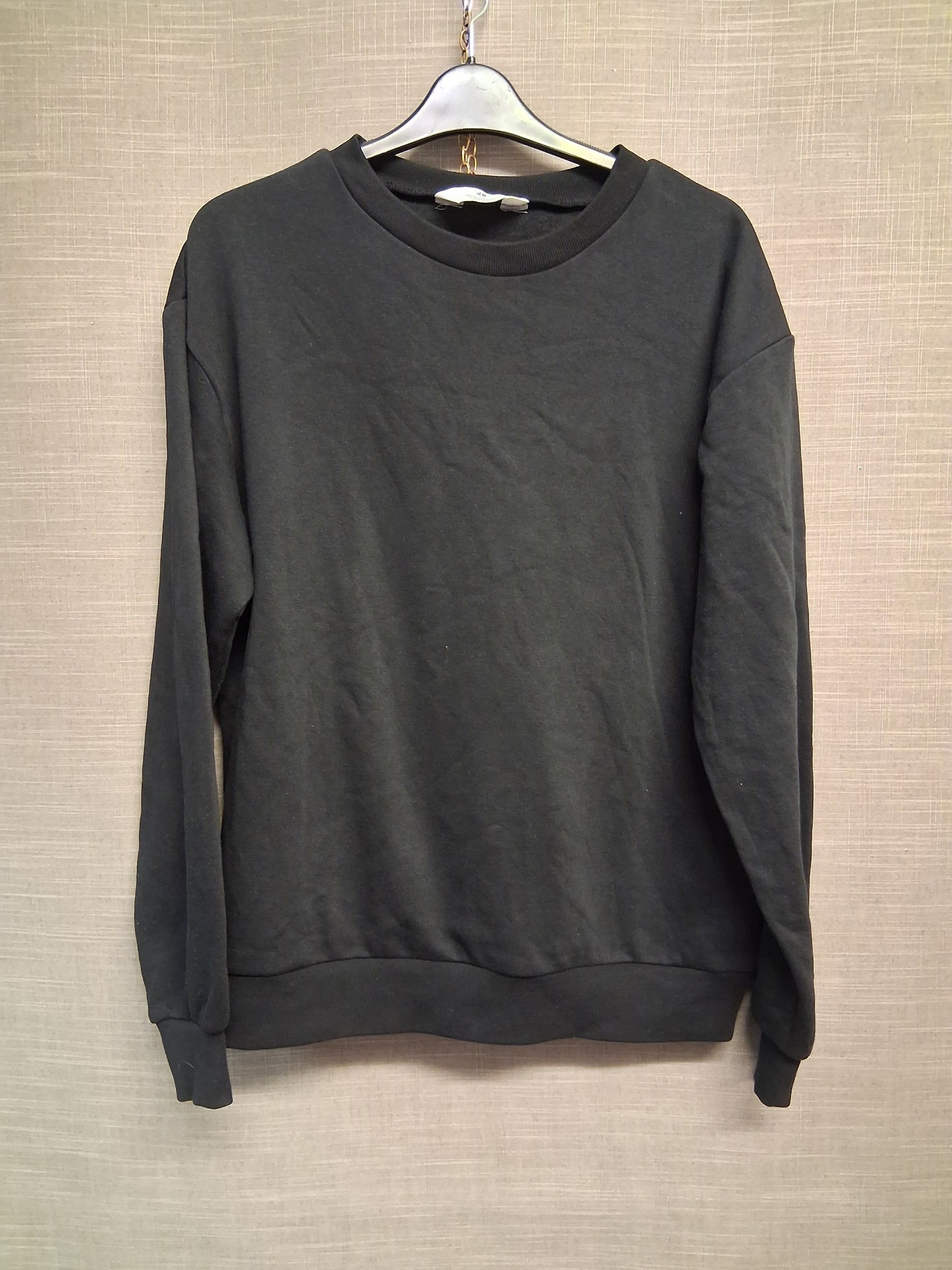 H&M Boys Basic Crew Neck Sweater Jumper Black Age 14-15 Years