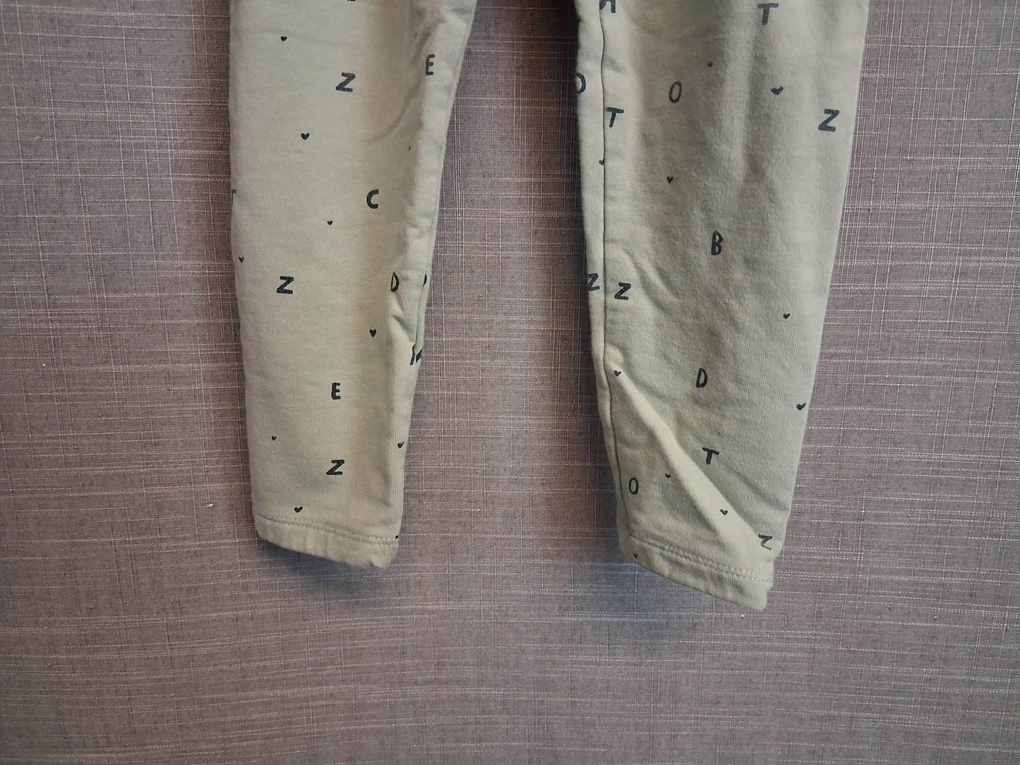 Zara Boys Green Alphabet Print Joggers Age 4-5 Years