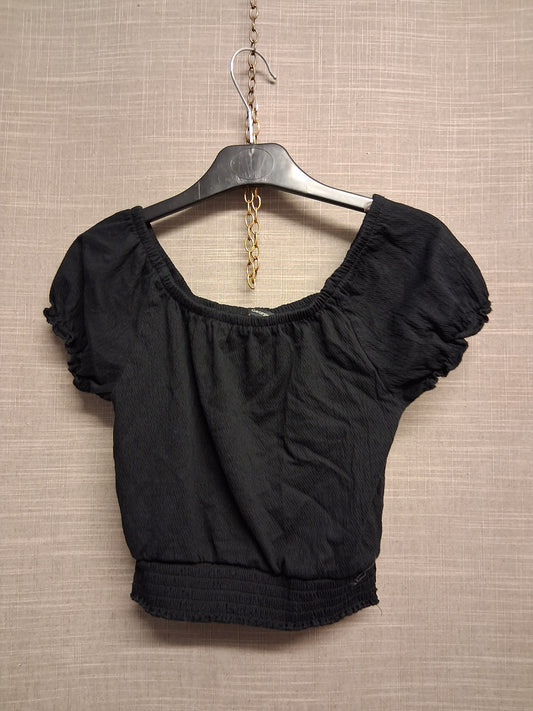 George Girls Black Off the Shoulder Top Age 7-8 Years